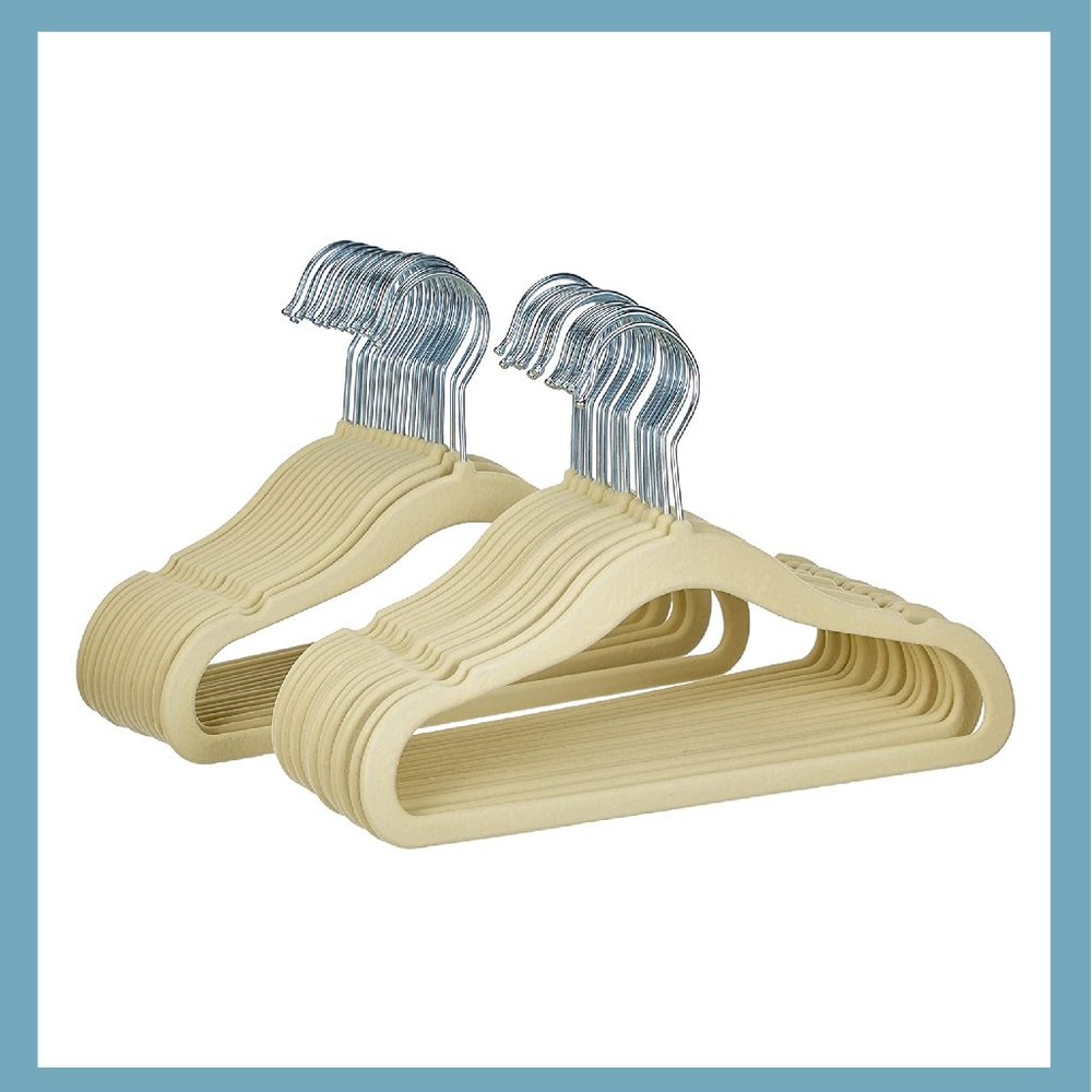 Beige Velvet Hangers Kids x10 units